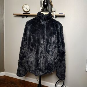 Ci Sono Black Faux Fur Jacket